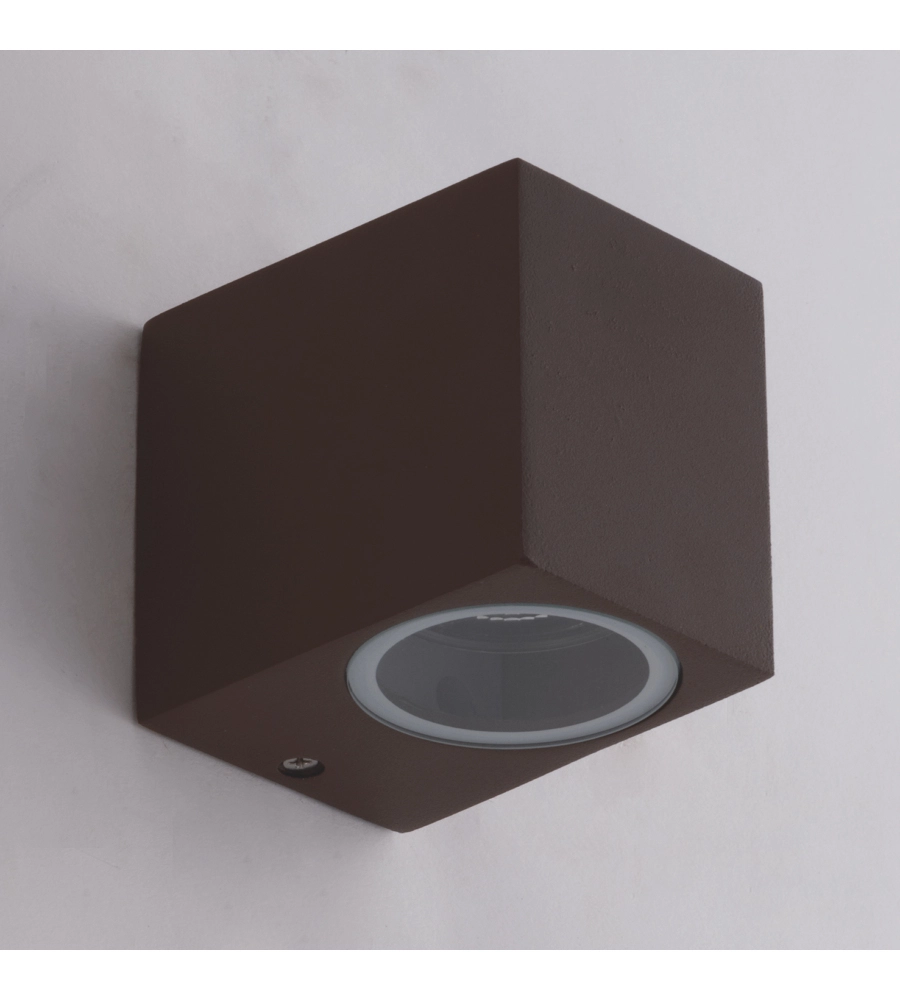 APPLIQUE "QUBO" ALLUMINIO CORTEN, 9,3X8X6,7 CM